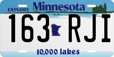 MN license plate 163RJI