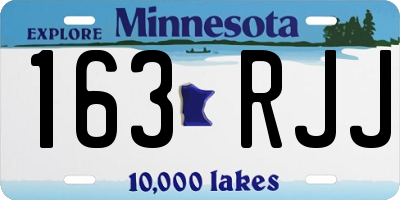 MN license plate 163RJJ