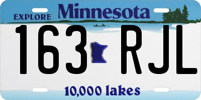 MN license plate 163RJL