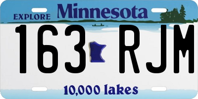 MN license plate 163RJM