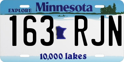 MN license plate 163RJN