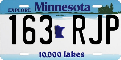 MN license plate 163RJP