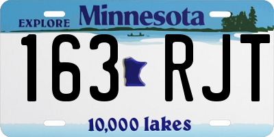 MN license plate 163RJT