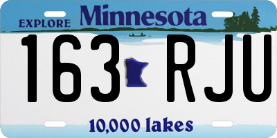 MN license plate 163RJU