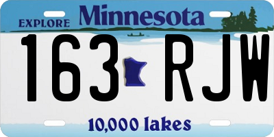 MN license plate 163RJW
