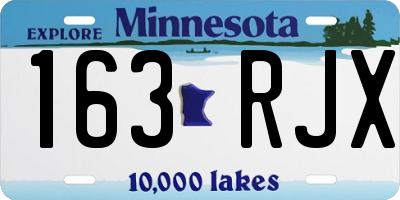 MN license plate 163RJX