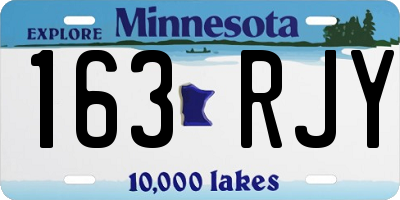 MN license plate 163RJY