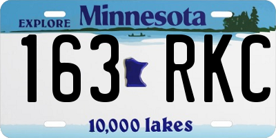 MN license plate 163RKC