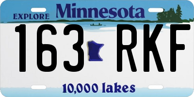 MN license plate 163RKF