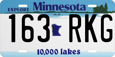 MN license plate 163RKG