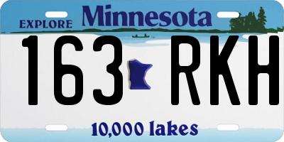 MN license plate 163RKH