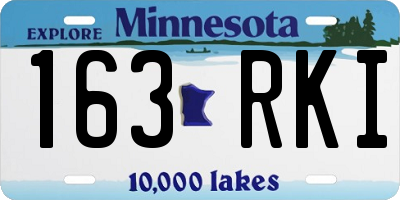 MN license plate 163RKI