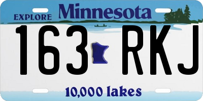 MN license plate 163RKJ
