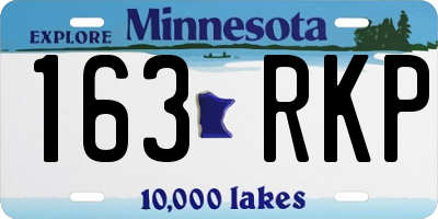 MN license plate 163RKP