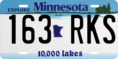 MN license plate 163RKS