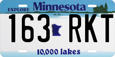 MN license plate 163RKT