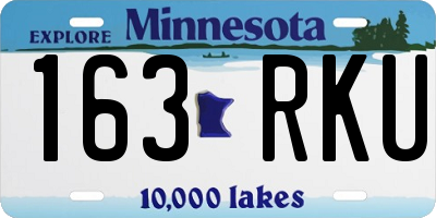 MN license plate 163RKU