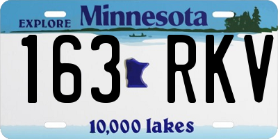 MN license plate 163RKV