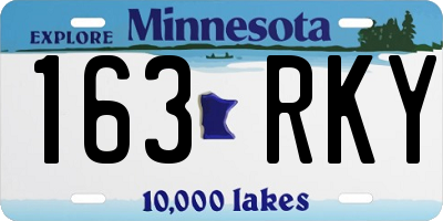 MN license plate 163RKY