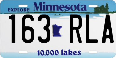 MN license plate 163RLA