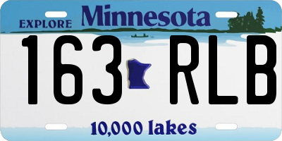 MN license plate 163RLB