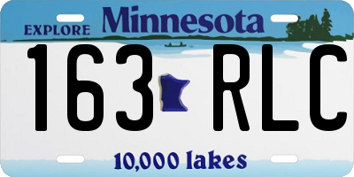 MN license plate 163RLC