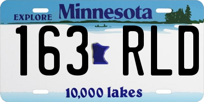 MN license plate 163RLD