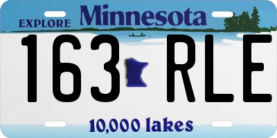 MN license plate 163RLE