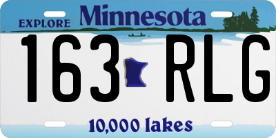 MN license plate 163RLG