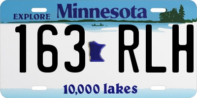 MN license plate 163RLH