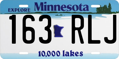 MN license plate 163RLJ