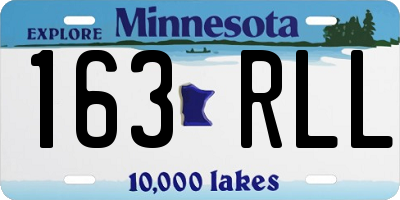 MN license plate 163RLL