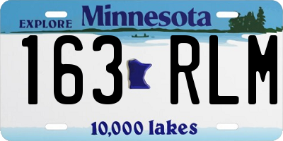 MN license plate 163RLM