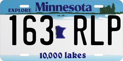 MN license plate 163RLP