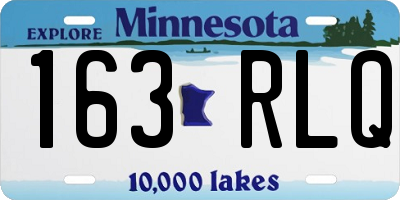 MN license plate 163RLQ