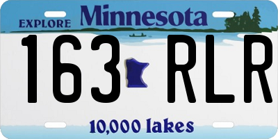 MN license plate 163RLR