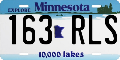 MN license plate 163RLS