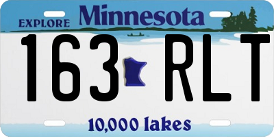 MN license plate 163RLT