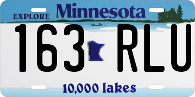 MN license plate 163RLU