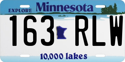 MN license plate 163RLW