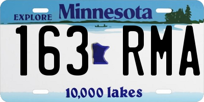 MN license plate 163RMA