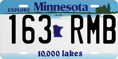 MN license plate 163RMB