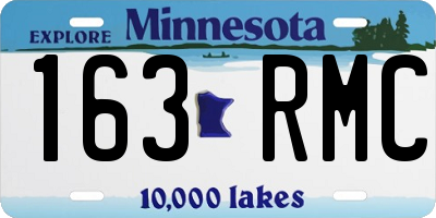 MN license plate 163RMC