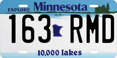 MN license plate 163RMD