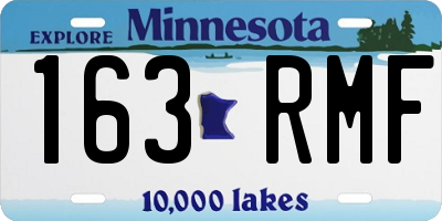 MN license plate 163RMF