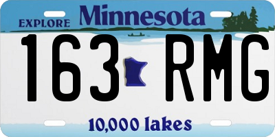 MN license plate 163RMG