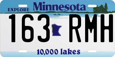 MN license plate 163RMH