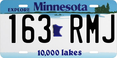 MN license plate 163RMJ