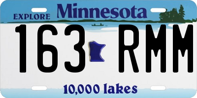 MN license plate 163RMM