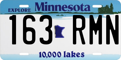 MN license plate 163RMN